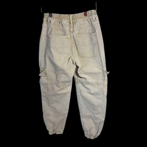 Free People We The Free Women's Tan High Waist Pull On Cargo Pants Sz XS - Picture 2 of 7